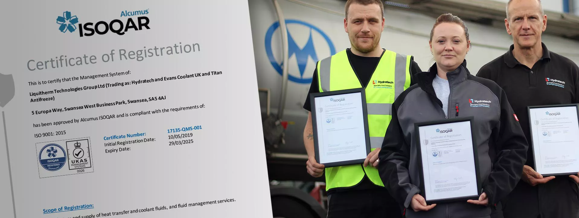 Hydratech continue to set the standard with further ISO accreditations